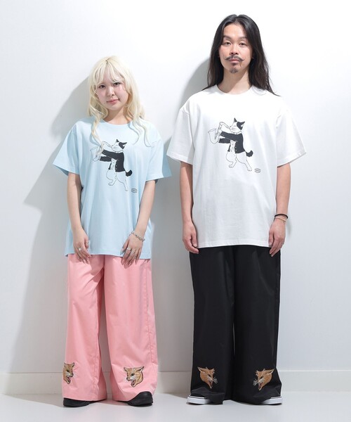 mmts(マミタス)の「【COLLABORATION】ねこの日おめでとう MUSIC FESTIVAL 2026 / Tシャツ 旅行 レイヤード 洗濯可能 主役トップス ライブ(Tシャツ/カットソー・レディース・ホワイト/サックスブルー・L/M/S/XL)」の17枚目の写真