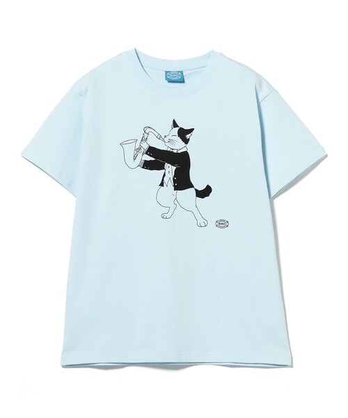 mmts(マミタス)の「【COLLABORATION】ねこの日おめでとう MUSIC FESTIVAL 2026 / Tシャツ 旅行 レイヤード 洗濯可能 主役トップス ライブ(Tシャツ/カットソー・レディース・ホワイト/サックスブルー・L/M/S/XL)」の18枚目の写真