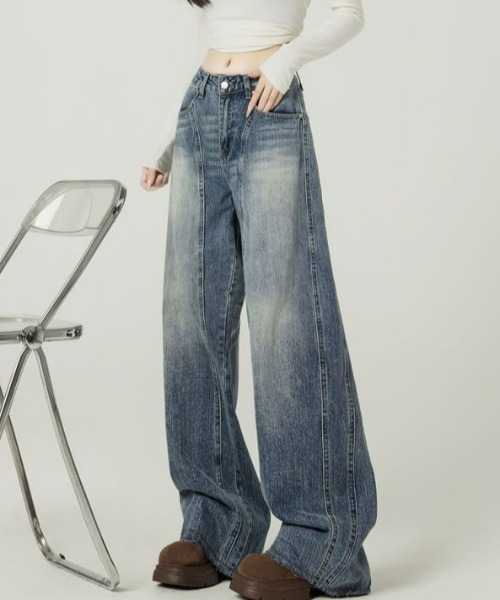 REBALANCE(リバランス)の「ワイドレッグジーンズ(デニムパンツ・レディース・A・MEDIUM/SMALL/LARGE)」の2枚目の写真