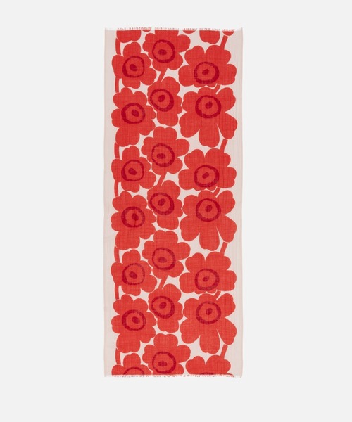 marimekko（マリメッコ）の「Unikko / Fiore stole（ストール/ショール・レディース・ライトグレー/レッド・FREE）」の6枚目の写真
