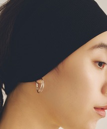 studio CLIP | 【daily CLIP】クロスラインフープピアス(ピアス（両耳用）)