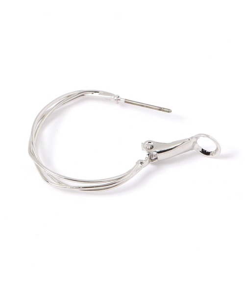 studio CLIP（スタディオクリップ）の「【daily CLIP】クロスラインフープピアス（ピアス（両耳用）・レディース・その他1/その他2・FREE）」の3枚目の写真