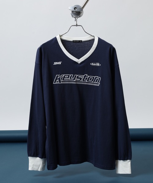 FUNALIVE(ファンアライブ)の「オーバーサイズプリントロンT(Tシャツ/カットソー・メンズ・ラベンダー/オートミール/チャコール/ネイビー/ホワイト系その他/オフホワイト/杢グレー/ブラック系その他/ホワイト系その他2/ネイビー系/グレー系/ブラック系その他3/ベージュ系/ホワイト系その他3/パープル系その他/ネイビー系1/ホワイト系その他4/ブラック/ブラック系その他2/グレー系その他・M/L/XL)」の18枚目の写真