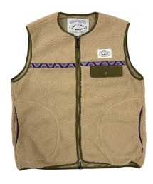 POLeR（ポーラー）の「POLER JACQUARD SHERPA NO COLLAR VEST（ポーラー ジャカード シェルパ ノーカラー ベスト）（ベスト）」