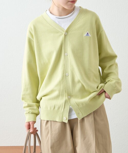 GEVACO（ゲバコ）の「【GEVACO】コットンVネックカーディガン（ニット/セーター・レディース・ブラック/ライム/レッド・LARGE/MEDIUM）」の3枚目の写真