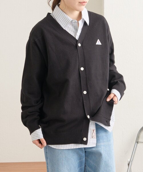 GEVACO（ゲバコ）の「【GEVACO】コットンVネックカーディガン（ニット/セーター・レディース・ブラック/ライム/レッド・LARGE/MEDIUM）」の2枚目の写真