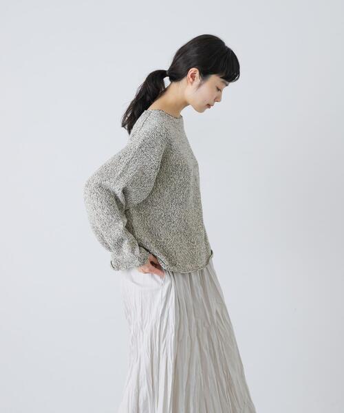 かぐれ(カグレ)の「テープヤーンボートネックニット(ニット/セーター・レディース・ブラック/ライトベージュ・FREE)」の17枚目の写真