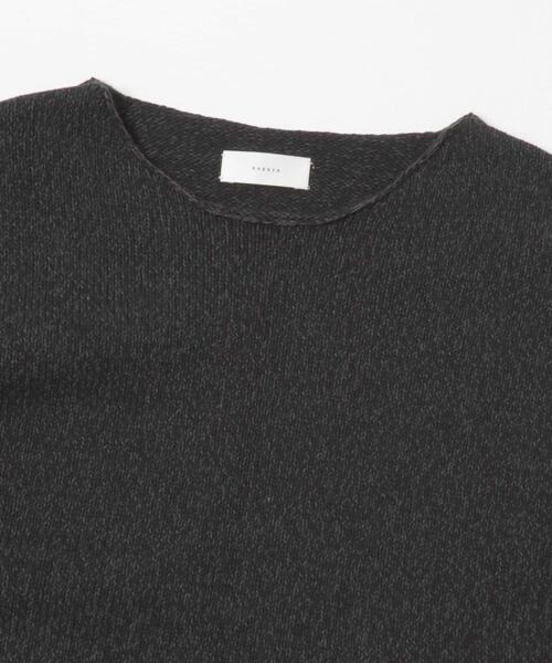 かぐれ(カグレ)の「テープヤーンボートネックニット(ニット/セーター・レディース・ブラック/ライトベージュ・FREE)」の9枚目の写真