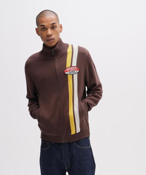 AVIREX（アヴィレックス）の「《A.A.R.C》COTTON ZIP UP KNIT / コットン ジップアップ ニット / AVIREX / アヴィレックス（ニット/セーター・メンズ・キナリ/ブラウン系その他3・L/M/XL/2XL）」の8枚目の写真