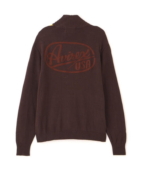 AVIREX（アヴィレックス）の「《A.A.R.C》COTTON ZIP UP KNIT / コットン ジップアップ ニット / AVIREX / アヴィレックス（ニット/セーター・メンズ・キナリ/ブラウン系その他3・L/M/XL/2XL）」の5枚目の写真