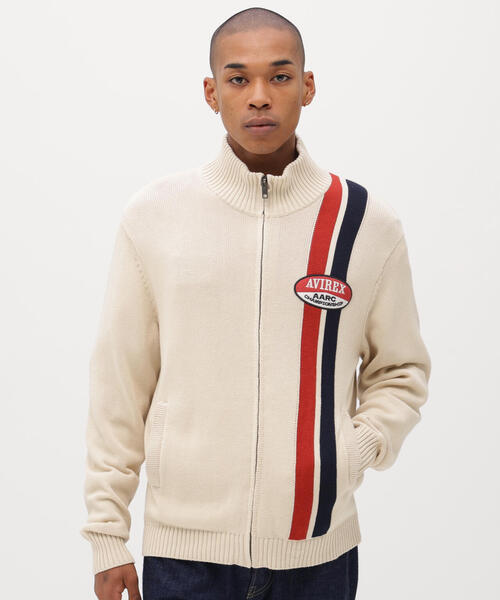 AVIREX（アヴィレックス）の「《A.A.R.C》COTTON ZIP UP KNIT / コットン ジップアップ ニット / AVIREX / アヴィレックス（ニット/セーター・メンズ・キナリ/ブラウン系その他3・L/M/XL/2XL）」の11枚目の写真