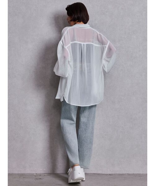 GYDA（ジェイダ）の「オーバーラメシアーシャツ（シャツ/ブラウス・レディース・ブラック/オフホワイト/ミント・FREE）」の22枚目の写真