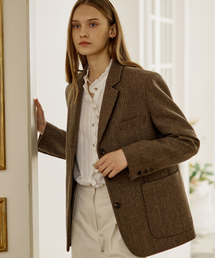 NONLOCAL（ノンローカル）の「Three Button Wool Blend Classic Jacket - Brown（テーラードジャケット）」