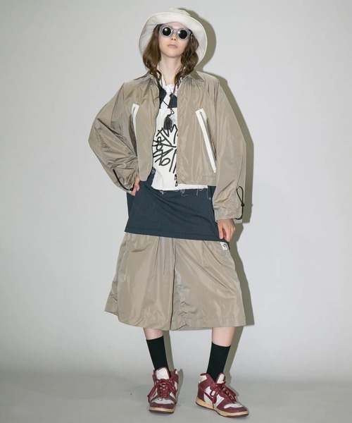 my beautiful landlet（マイビューティフルランドレット）の「【my beautiful landlet】NYLON TAFFETA WATER PROOF SHORT BLOUSON（ナイロンジャケット・メンズ・ブラック/ベージュ/ネイビー・0/1）」の8枚目の写真