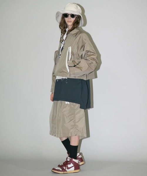 my beautiful landlet（マイビューティフルランドレット）の「【my beautiful landlet】NYLON TAFFETA WATER PROOF SHORT BLOUSON（ナイロンジャケット・メンズ・ブラック/ベージュ/ネイビー・0/1）」の9枚目の写真