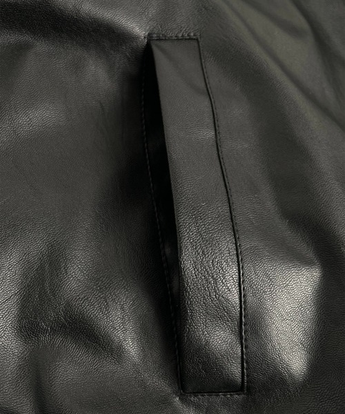 CALIFORNIA OUTFITTERS(カリフォルニア アウトフィッターズ)の「12E7-MZ PU レザー 裏ボア ジャケット(スタジャン・メンズ・ブラック・L/M/XL)」の6枚目の写真