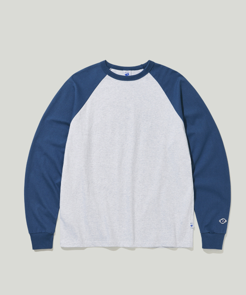 ヘリテージラグランロングスリーブネイビー（Tシャツ/カットソー