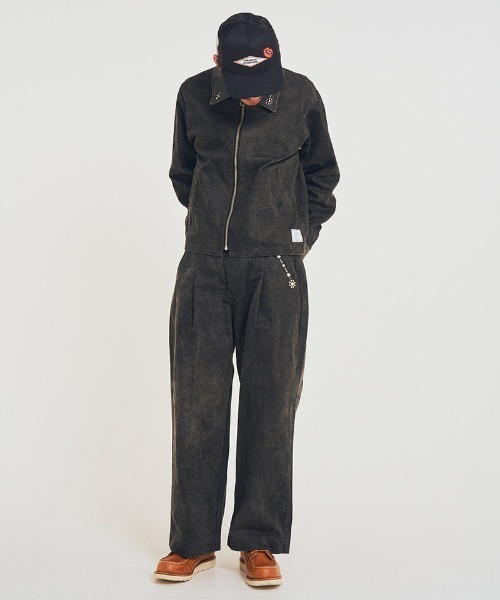 EFFECTEN（エフェクテン）の「mp14589-Studs work wide pants ワイドパンツ(efsal-02)（その他パンツ・メンズ・ブラック・M）」の10枚目の写真