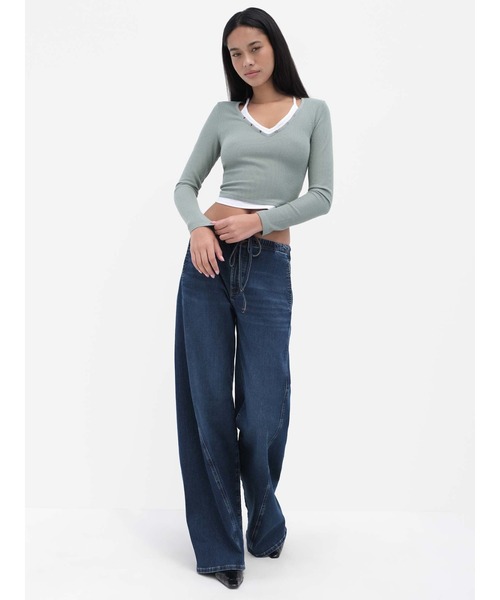 GUESS JEANS（ゲスジーンズ）の「GUESS JEANS Lr Jogger Twisted Extrawide デニムパンツ レディース（デニムパンツ・レディース・インディゴブルー・25inch/24inch/27inch/26inch/28inch）」の5枚目の写真
