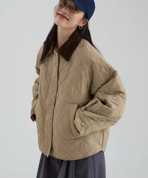 Ritzy（リッツィー）の「キルティングブルゾン（テーラードジャケット・レディース・カーキ/グリーン・LARGE/MEDIUM）」の5枚目の写真