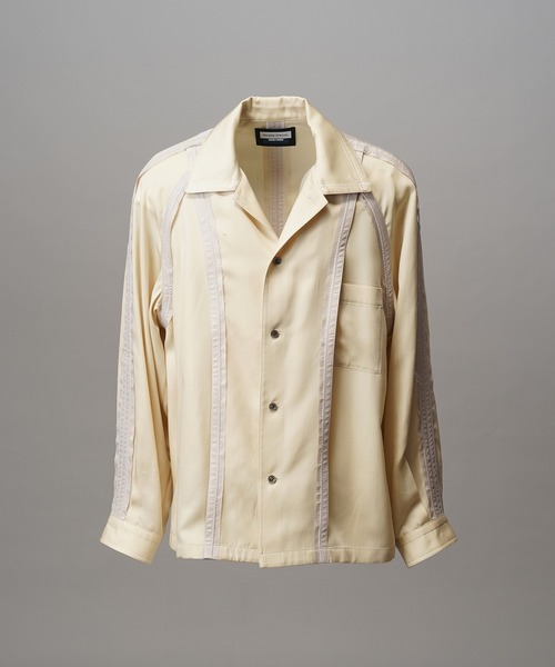 MAISON SPECIAL（メゾンスペシャル）の「《UNISEX》Inside-out Prime-Over Open Collar Shirt/インサイドアウトプライムオーバーオープンカラーシャツ【MAISON SPECIAL/メゾンスペシャル】（シャツ/ブラウス・メンズ・ブラック/ピンクベージュ/バーガンディー・0/1/2）」の20枚目の写真