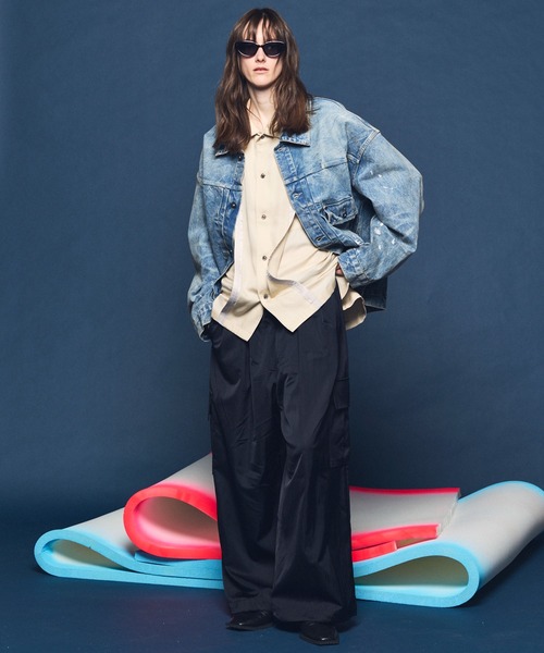 MAISON SPECIAL（メゾンスペシャル）の「《UNISEX》Inside-out Prime-Over Open Collar Shirt/インサイドアウトプライムオーバーオープンカラーシャツ【MAISON SPECIAL/メゾンスペシャル】（シャツ/ブラウス・メンズ・ブラック/ピンクベージュ/バーガンディー・0/1/2）」の8枚目の写真