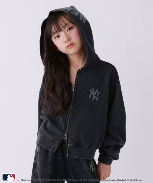 repipi armario(レピピ アルマリオ)の「【10C REPIPI】【MLB】ZIPフーディ(パーカー・キッズ・オフホワイト/グレー/ブラック・120cm/130cm/140cm)」の2枚目の写真