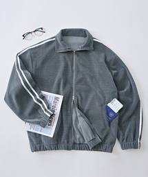 ANALOG MOOD（アナログムード）の「トラックセミベロアジップアップジャケット（グレー）（ナイロンジャケット）」