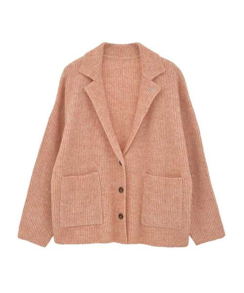 CONVERSE TOKYO（コンバーストウキョウ）の「TAILORED KNIT SHORT CARDIGAN JACKET（ニット/セーター・レディース・チャコールグレー/ブラウン/ピンク・FREE）」の3枚目の写真