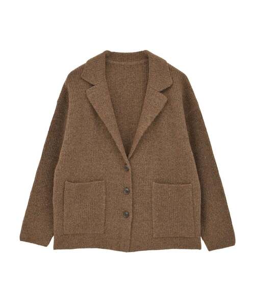 CONVERSE TOKYO（コンバーストウキョウ）の「TAILORED KNIT SHORT CARDIGAN JACKET（ニット/セーター・レディース・チャコールグレー/ブラウン/ピンク・FREE）」の9枚目の写真