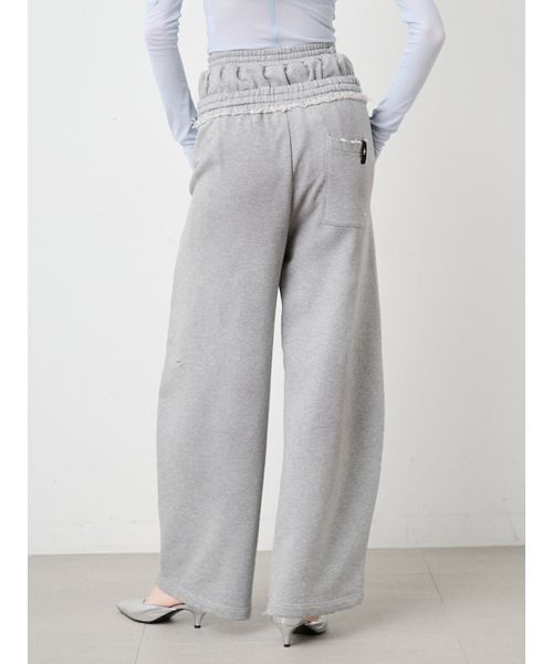 SORIN（ソリン　）の「Damaged Design Baggy Pants/ダメージ デザインバギーパンツ（スウェットパンツ・レディース・グレー/ホワイト・36/38）」の5枚目の写真