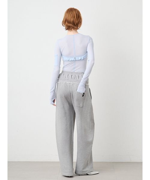 SORIN（ソリン　）の「Damaged Design Baggy Pants/ダメージ デザインバギーパンツ（スウェットパンツ・レディース・グレー/ホワイト・36/38）」の8枚目の写真