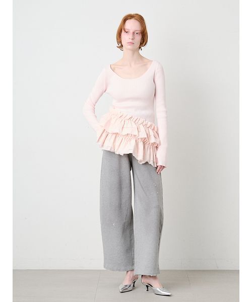 SORIN（ソリン　）の「Damaged Design Baggy Pants/ダメージ デザインバギーパンツ（スウェットパンツ・レディース・グレー/ホワイト・36/38）」の18枚目の写真