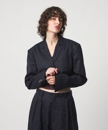 6 | ＜6(ROKU)＞コットン ショート ジャケット(テーラードジャケット)