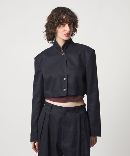 6（ロク）の「＜6(ROKU)＞コットン ショート ジャケット（テーラードジャケット・レディース・ネイビー・38/36）」の13枚目の写真