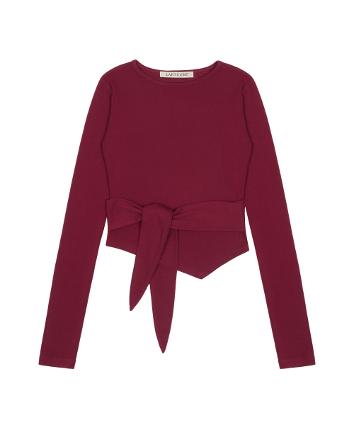LARTIGENT(ラーティゼン)の「L20 TIED LONG SLEEVE(RED)(Tシャツ/カットソー・レディース・その他・FREE)」の1枚目の写真