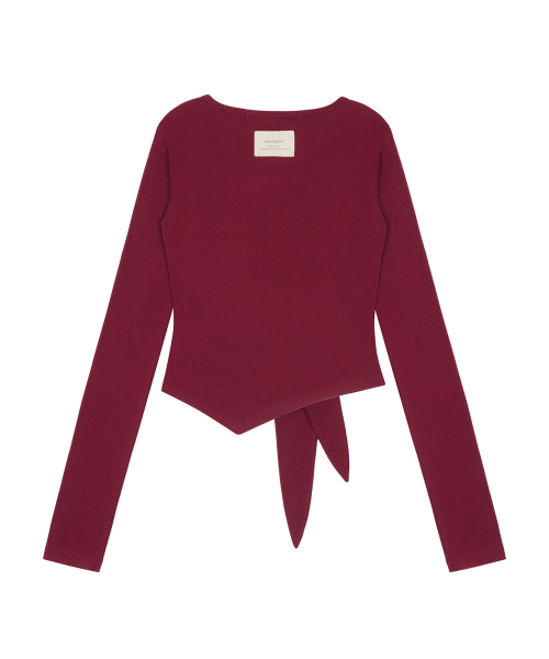 LARTIGENT(ラーティゼン)の「L20 TIED LONG SLEEVE(RED)(Tシャツ/カットソー・レディース・その他・FREE)」の2枚目の写真