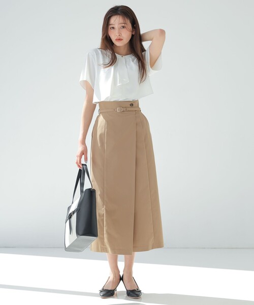 ANY SIS（エニィスィス）の「ツイステッドクリアチノ スカート（スカート・レディース・ベージュ系/ネイビー系・LARGE/MEDIUM/SMALL）」の8枚目の写真