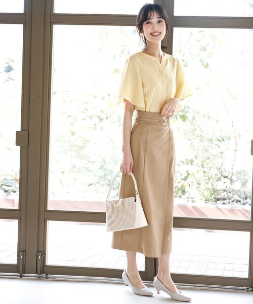ANY SIS（エニィスィス）の「ツイステッドクリアチノ スカート（スカート・レディース・ベージュ系/ネイビー系・LARGE/MEDIUM/SMALL）」の11枚目の写真