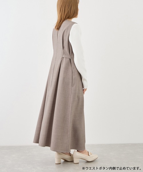 ROPE' PICNIC（ロペピクニック）の「【低身長・小柄さんサイズ】ウエストタックジャンパースカート（ジャンパースカート・レディース・ネイビー/グレー系その他/ベージュ系その他2・FREE）」の9枚目の写真