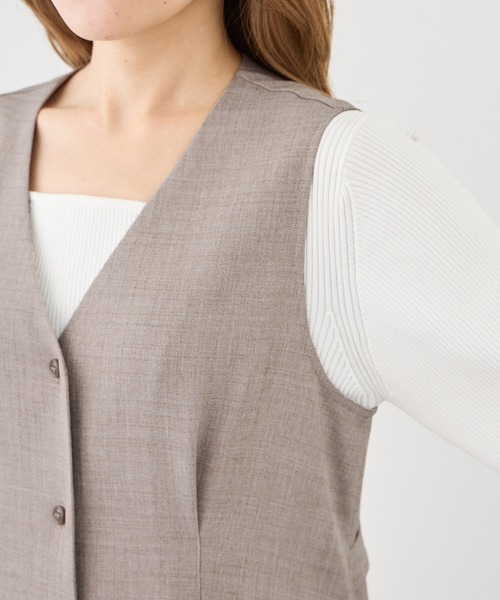 ROPE' PICNIC（ロペピクニック）の「【低身長・小柄さんサイズ】ウエストタックジャンパースカート（ジャンパースカート・レディース・ネイビー/グレー系その他/ベージュ系その他2・FREE）」の17枚目の写真