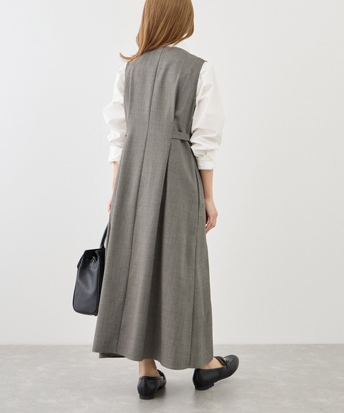 ROPE' PICNIC（ロペピクニック）の「【低身長・小柄さんサイズ】ウエストタックジャンパースカート（ジャンパースカート・レディース・ネイビー/グレー系その他/ベージュ系その他2・FREE）」の6枚目の写真