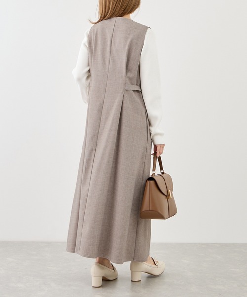 ROPE' PICNIC（ロペピクニック）の「【低身長・小柄さんサイズ】ウエストタックジャンパースカート（ジャンパースカート・レディース・ネイビー/グレー系その他/ベージュ系その他2・FREE）」の7枚目の写真