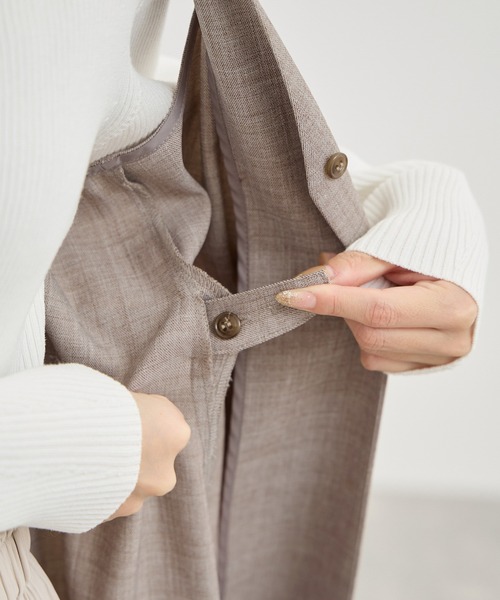 ROPE' PICNIC（ロペピクニック）の「【低身長・小柄さんサイズ】ウエストタックジャンパースカート（ジャンパースカート・レディース・ネイビー/グレー系その他/ベージュ系その他2・FREE）」の21枚目の写真