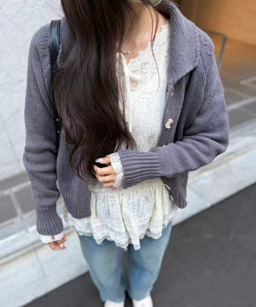 mebole(メボレ)の「Airy Lace Ribbon Top(Tシャツ/カットソー・レディース・アイボリー・FREE)」の11枚目の写真