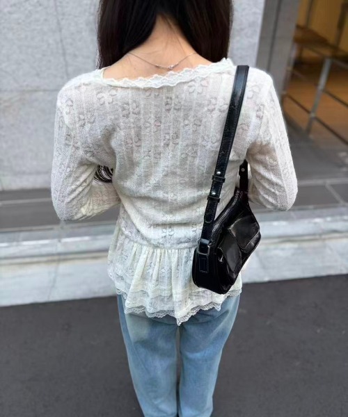mebole(メボレ)の「Airy Lace Ribbon Top(Tシャツ/カットソー・レディース・アイボリー・FREE)」の13枚目の写真