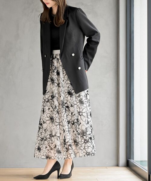 rps（アールピーエス）の「フロッキーチュールスカート（スカート・レディース・ネイビー/アイボリー・フリー）」の4枚目の写真