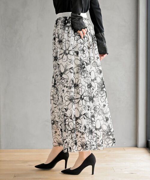 rps（アールピーエス）の「フロッキーチュールスカート（スカート・レディース・ネイビー/アイボリー・フリー）」の8枚目の写真