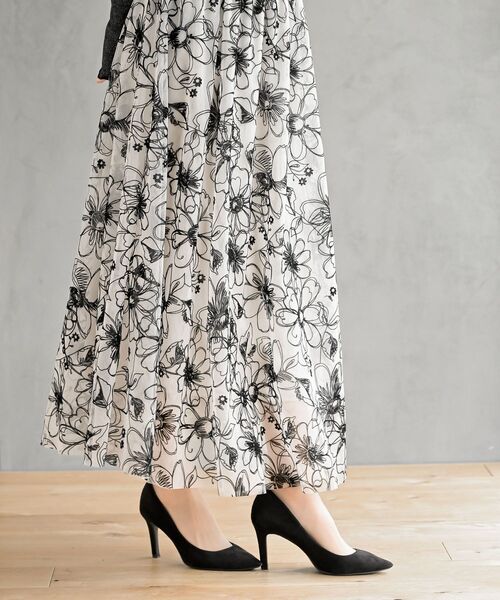 rps（アールピーエス）の「フロッキーチュールスカート（スカート・レディース・ネイビー/アイボリー・フリー）」の10枚目の写真