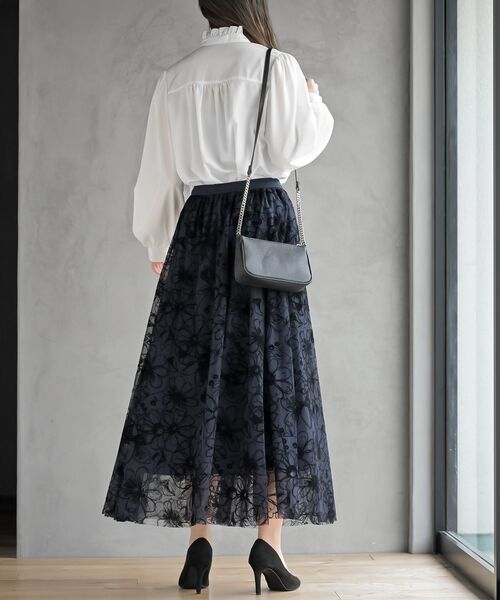 rps（アールピーエス）の「フロッキーチュールスカート（スカート・レディース・ネイビー/アイボリー・フリー）」の14枚目の写真